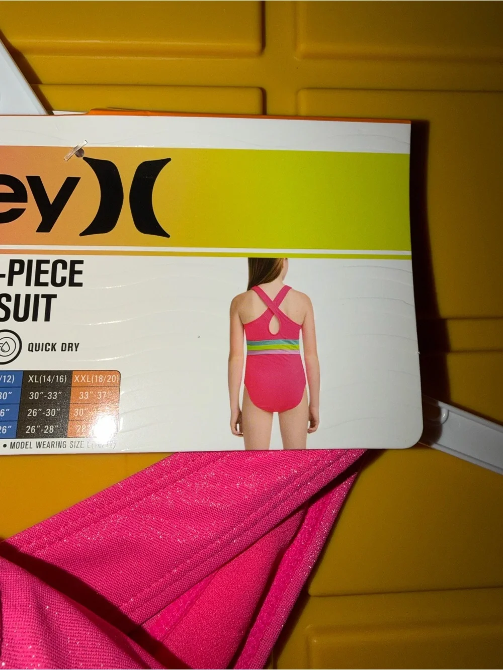 Hurley Girls One-Piece Swimsuit - Hot Pink